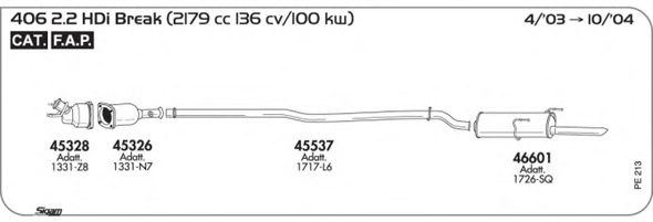 SIGAM PE213 Exhaust System